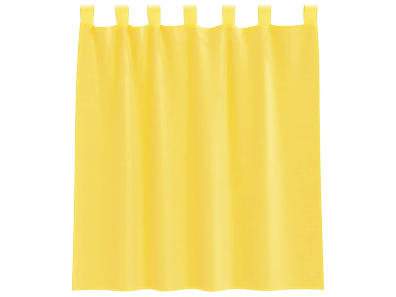  Lot de 2 voilages à œillets, voilages à anneaux jaunes 140 x 140 cm cf48961  - Conforama D