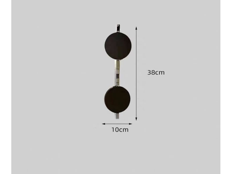  Pplique murale rotative en acier inoxydable – jeu d'ombre et lumière, pour salon, chambre et ambiance-modèle 2 - 38 cm  - Conforama B