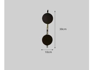Pplique murale rotative en acier inoxydable – jeu d'ombre et lumière, pour salon, chambre et ambiance-modèle 2 - 38 cm