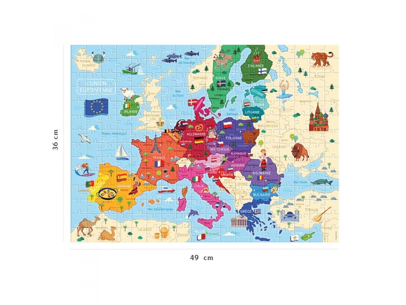  Puzzle 250p carte d'europe 86879 - Conforama C