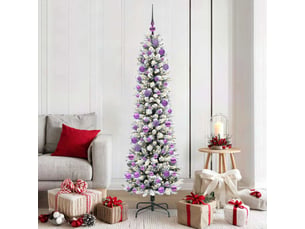 Sapin de noël artificiel, arbre de noël blanc 180 cm pvc, métal et plastique shl1877