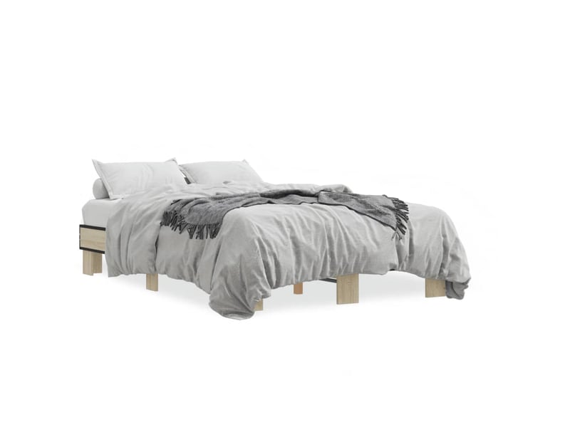  Lit double- lit adulte -  cadre de lit sans matelas chêne sonoma 120x200 cm  - Conforama A
