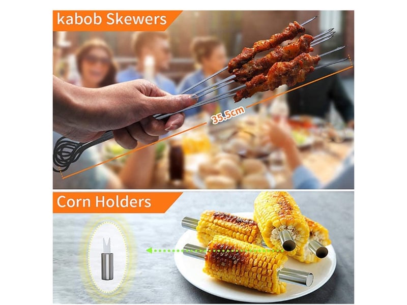 Ensemble d'ustensiles de barbecue en acier inoxydable – lot de 10 pièces, professionnel - Conforama C