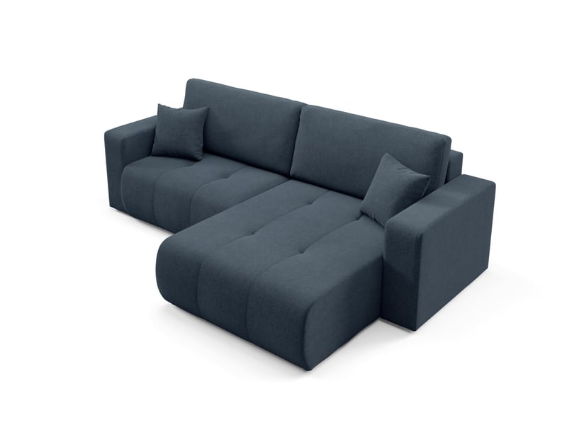  Canapé d'angle convertible molinio l bleu  - Conforama D
