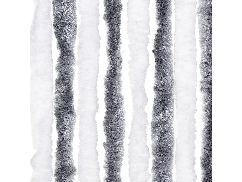  Rideau anti-mouches, moustiquaire gris et blanc 100x200 cm chenille cf43542  - Conforama E