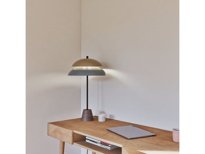  Lampe a poser bois métal colonne milano blanc noir d40 cm 66670 - Conforama B