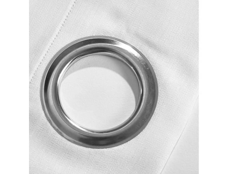  Lot de 2 voilages dégradés blancs et gris – 132x243 cm  - Conforama D