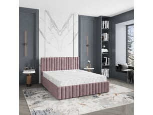 Lit coffre 140x200 cm <strong>MASSENO</strong>  <strong></strong> coloris rose