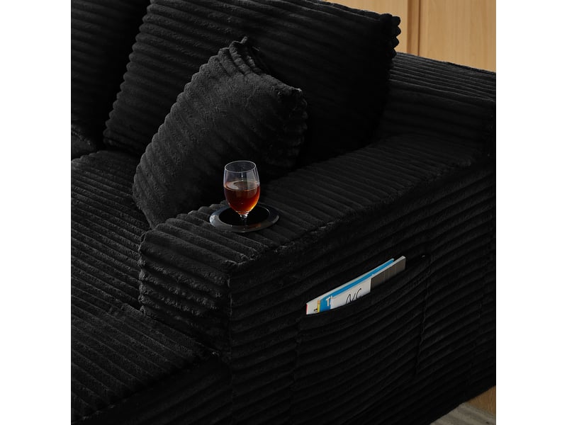 Canapé modulable, canapé de salon, pour salon, en velours tricoté, assise profonde, usage quotidien, sans structure - Conforama W