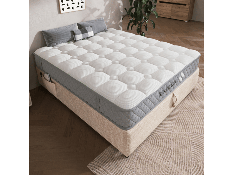  Matelas 180x200 cm - soutien renforcé, mousse froide 7 zones, ressorts ensachés,fermeté h3, 20 cm, 4 poignées, sous vide  - Conforama B