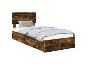 Lit simple 100x200 cm    coloris marron