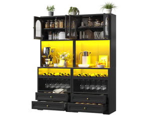 Vitrine coloris noir  MIVRAY   - 140 cmx180 cm