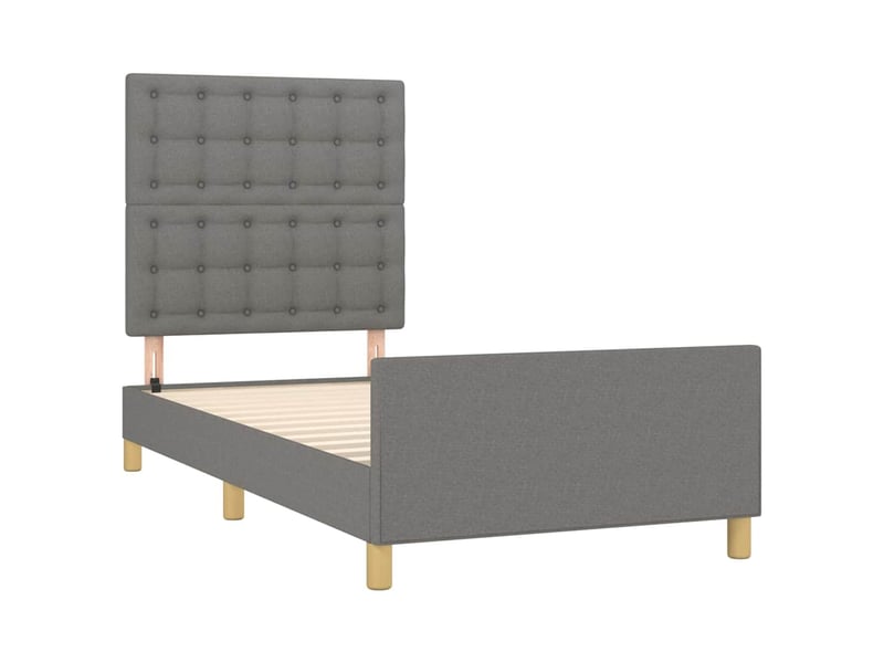  Lit simple- lit adulte -  cadre de lit sans matelas avec tête de lit 80x200cm tissu  - Conforama C