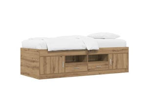Lit simple 80x200 cm    coloris marron