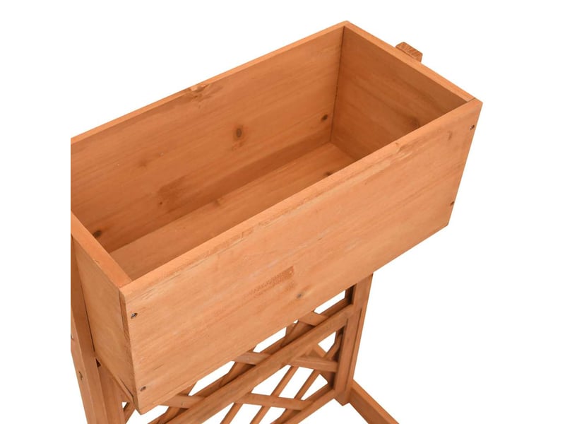  Jardinière - bac à fleurs à treillis de jardin orange 45x30x74cm bois de sapin  - Conforama D