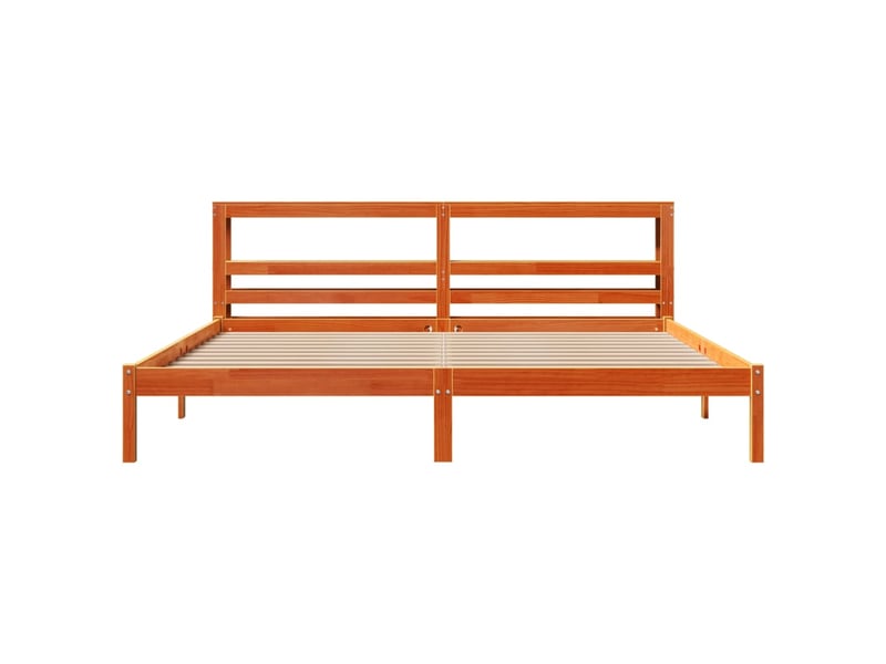  Lit double- lit adulte -  cadre de lit et tête de lit sans matelas  marron 200x200 cm  - Conforama C