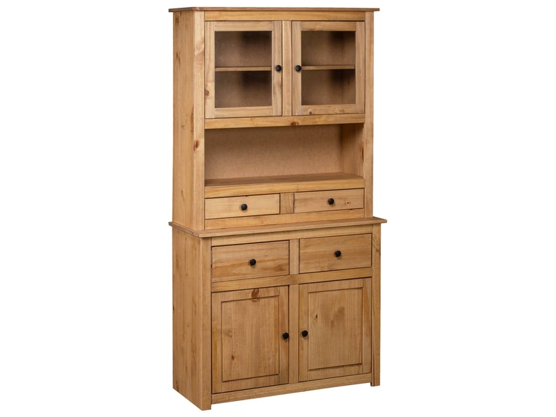  Buffet haut cuisine, meuble de rangement 93x40,5x180 cm pin gamme panama  - Conforama A