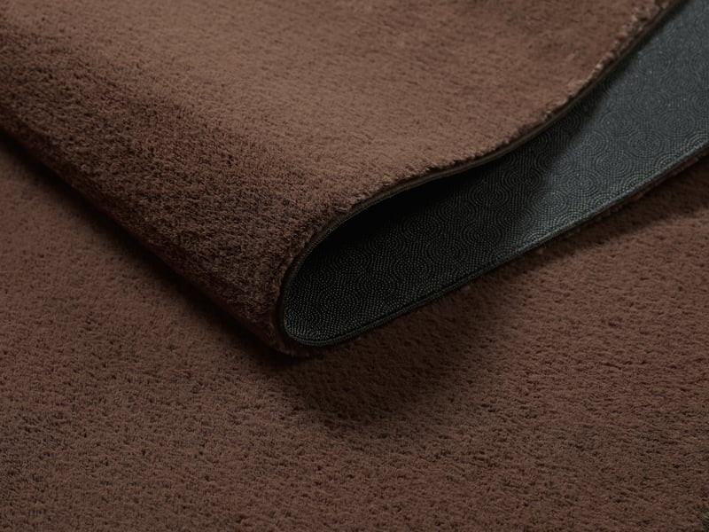 Tapis cosy lavable moelleux élégant uni, marron, 200 x 280 cm  - Conforama E