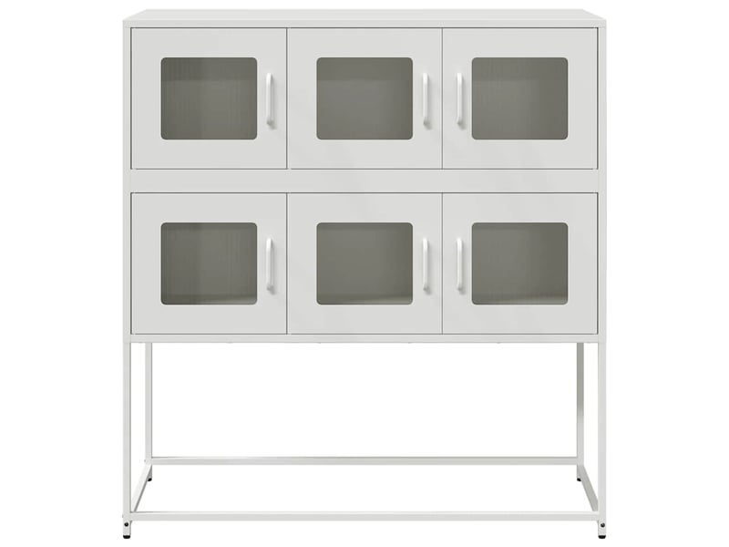  Buffet - bahut - meuble de rangement blanc 100,5x39x107 cm acier laminé à froid  - Conforama E