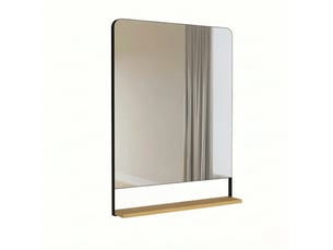 Miroir rectangulaire à fixer coloris noir <strong>DESMIU</strong> <strong></strong> - 80 cm x 60 cm