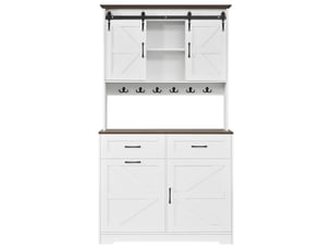Buffet 4 porte(s)  2 tiroir(s)   - 96 cm coloris blanc 
