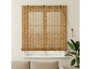 Store enrouleur, store à rouleau marron 140 x 160 cm roseau cf45292