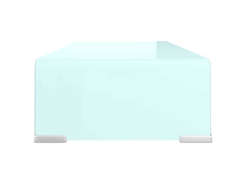  Meuble tv - banc tv - meuble de rangementsupport pour moniteur 60x25x11 cm verre vert  - Conforama D
