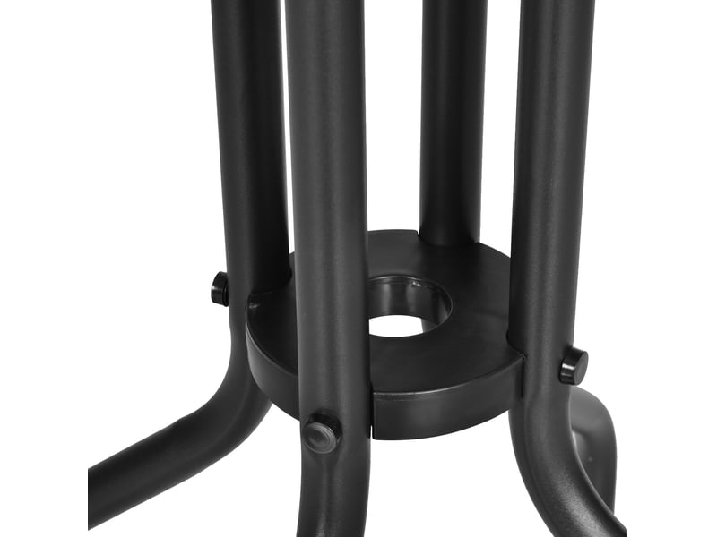 Table de jardin ronde ø60xh70cm en métal avec verre de sécurité, idéale pour balcon et terrasse - Conforama D