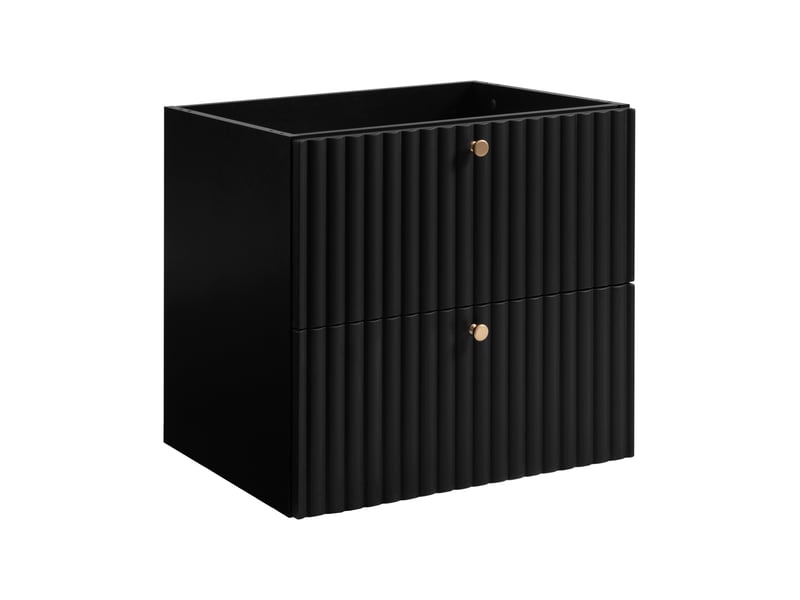  Meuble sous vasque suspendu bello noir 60 cm  - Conforama D