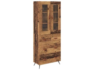 Buffet - bahut - meuble de rangement avec étagère 2 pc bois ancien 69,5 x 34 x 180 cm