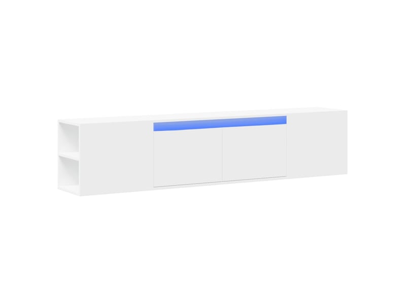  Meuble tv - banc tv - meuble de rangement mural avec led blanc 180x31x39,5 cm  - Conforama C