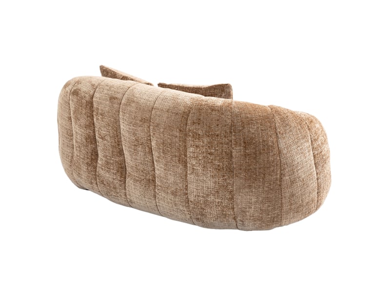  Canapé sac 150x95x63 cm, assise large et dossier confortable en mousse, chenille couleur café  - Conforama D