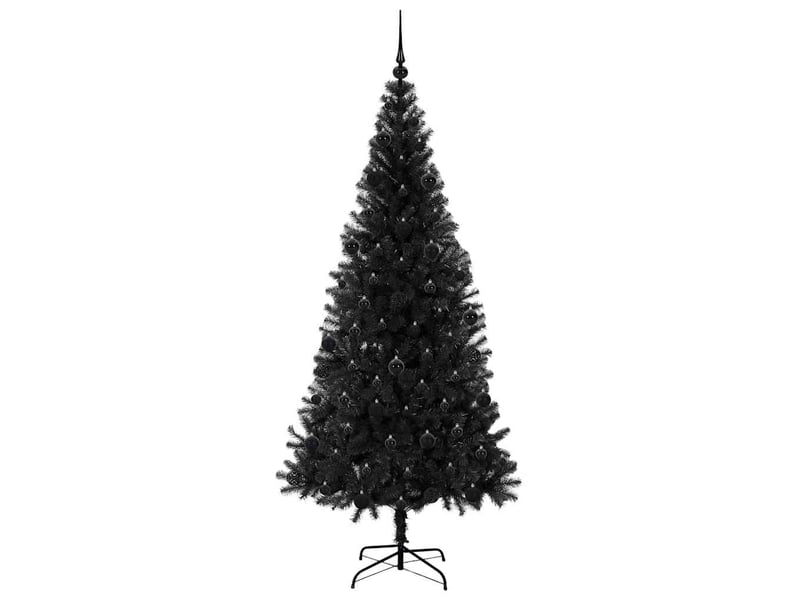 Sapin de noël - arbre de noël noir 210 cm pvc - Conforama D