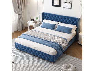 Lit 2 places 160x200 cm <strong>HAUSS SPOLE</strong>  <strong></strong> coloris bleu