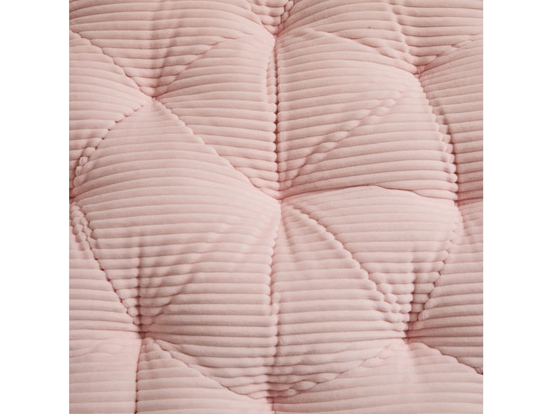  Fauteuil papasan pivotant 360° en résine tressée marron avec coussin rose épais, idéal pour lecture et détente  - Conforama D
