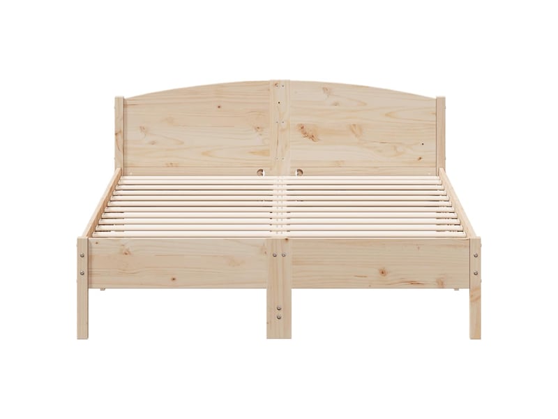  Lit double- lit adulte -  cadre de lit sans matelas 160x200 cm bois massif de pin  - Conforama C