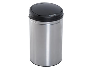 Poubelle automatique à capteur infrarouge, ronde, 30l, intérieur optionnel, acier inoxydable