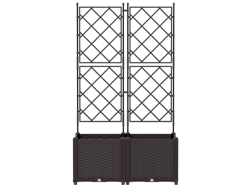 Jardinière - cache-pot de jardin 2 pcs marron 80 x 40 x 143 cm pp - Conforama D