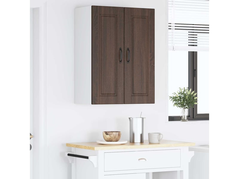 Meuble mural de cuisine, armoire de cuisine chêne brun 60x31x80cm bois d'ingénierie - Conforama D