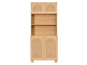 Vitrine coloris bois clair <strong>DZMDIP</strong> <strong></strong> - 80 cmx180 cm