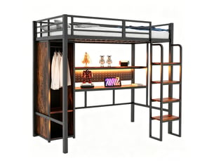 Lit simple 90x200 cm PHOEBE CAT   coloris noir