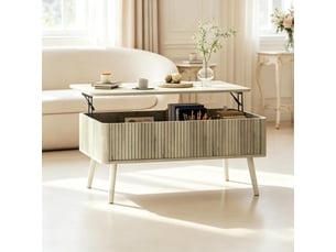 Table basse rectangulaire coloris bois clair <strong>HAUSS SPOLE</strong> <strong></strong> - 56 cmx91 cm