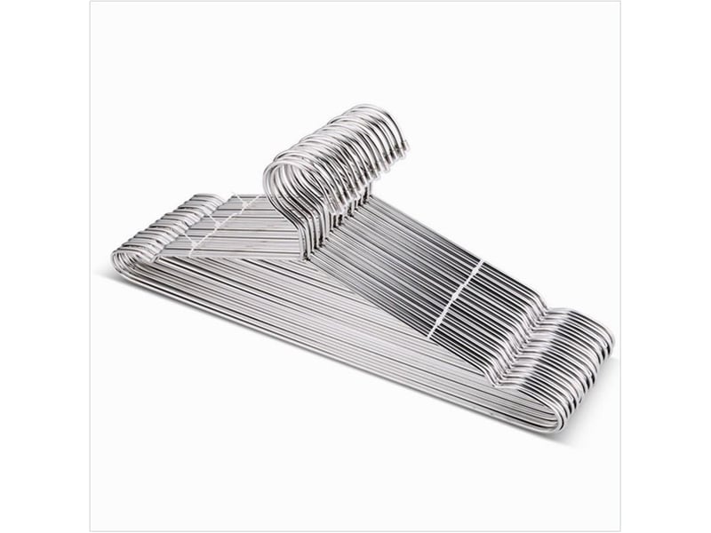  Cintres en acier inoxydable - lot de 20 pièces, rangement vêtements durable  - Conforama A