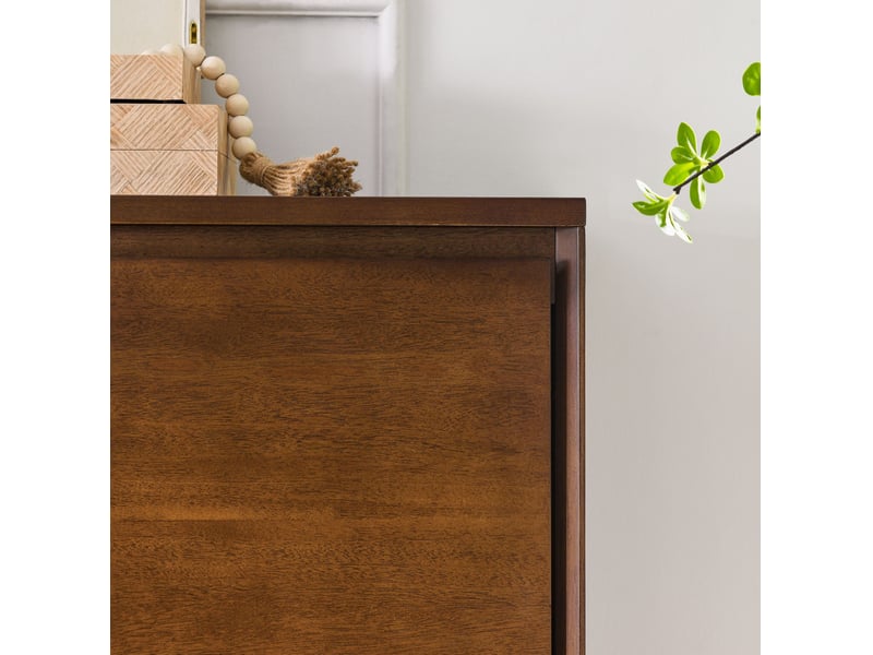 Buffet 99x23,5x82,3 cm style vintage effet bois noyer 4071298405439 - Conforama D