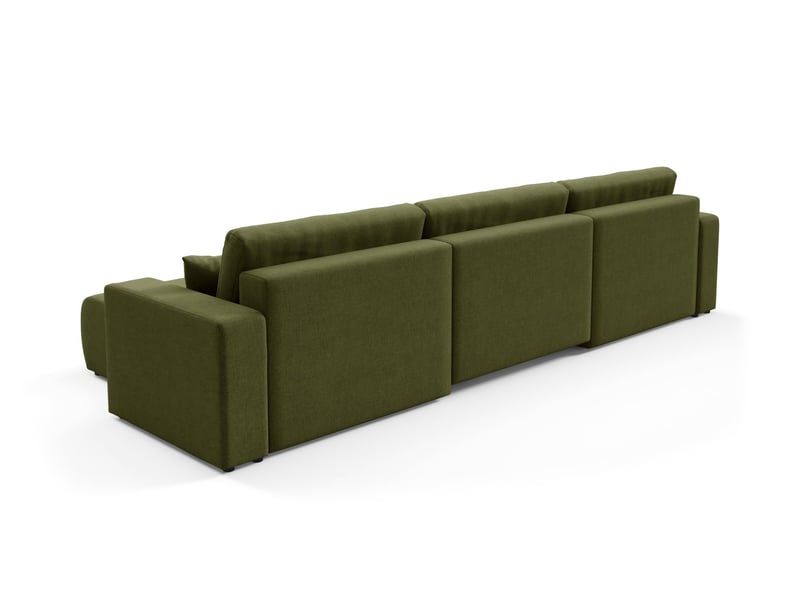  Canapé d'angle convertible molinio u vert  - Conforama E