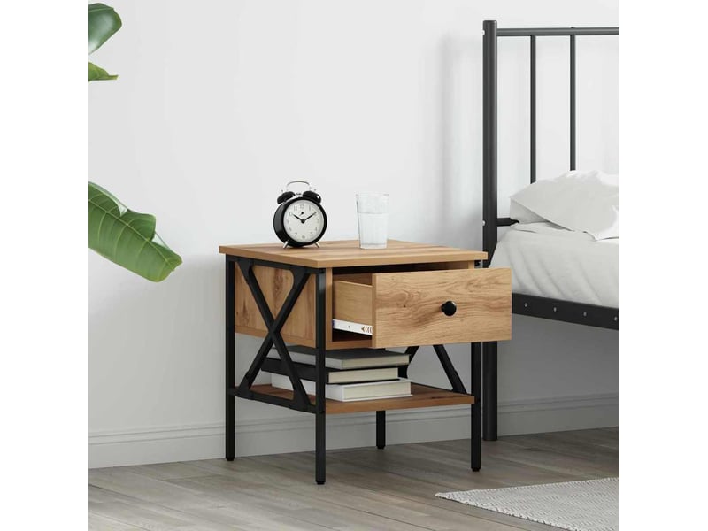 Table de chevet - cabinet de chevet - table de nuit 2 pc chêne artisanal 40 x 42 x 45 cm - Conforama C