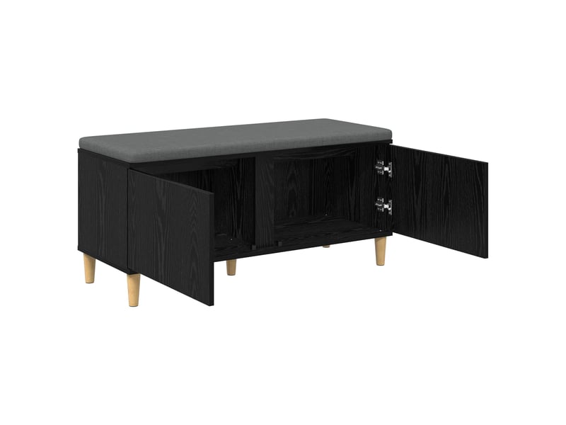  Banc d'entrée, banc interieur avec coussin chêne noir 100x38x46 cm shl85886  - Conforama E