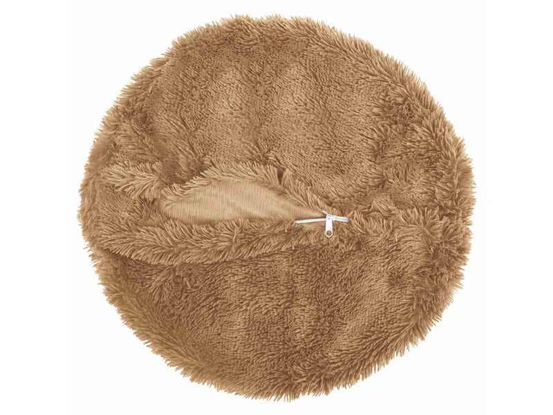 Lot de 6 coussins avec oreiller, coussins décoratifs heerlen taupe fleece pv cf50904  - Conforama D