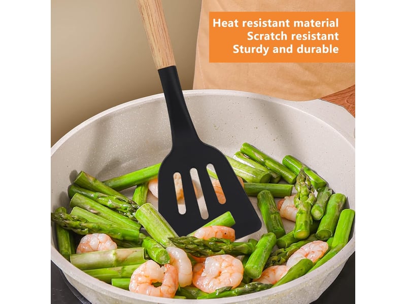  Ensemble d'ustensiles de cuisine en silicone 33 pièces – sans bpa, noir  - Conforama B