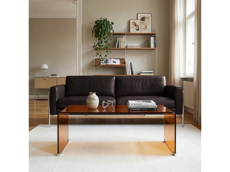  Table basse väsas verre 90 x 45 x 35 cm marron [en.casa] Väsas - Conforama B